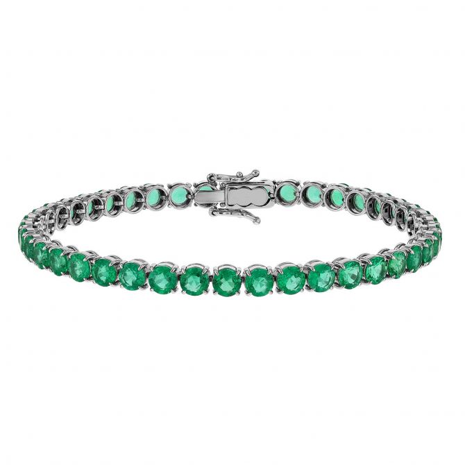 14.30 Carat Emerald Cut Emerald and Diamond Bracelet in 18K White Gold For  Sale at 1stDibs | collec 7.17, 20% of 14.30, 3312 ddd game