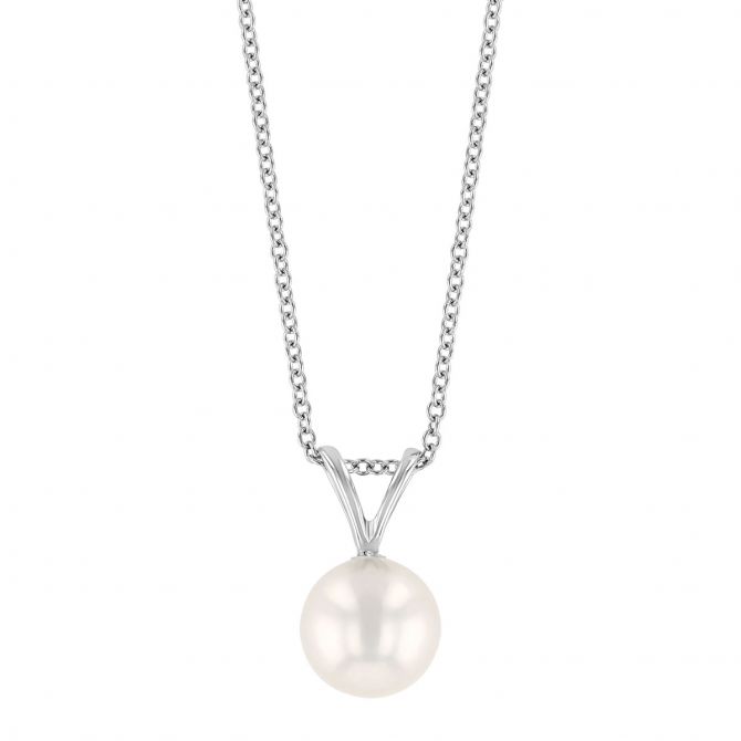 TARA Pearls Akoya Single Cultured Pearl Pendant in White Gold, 18