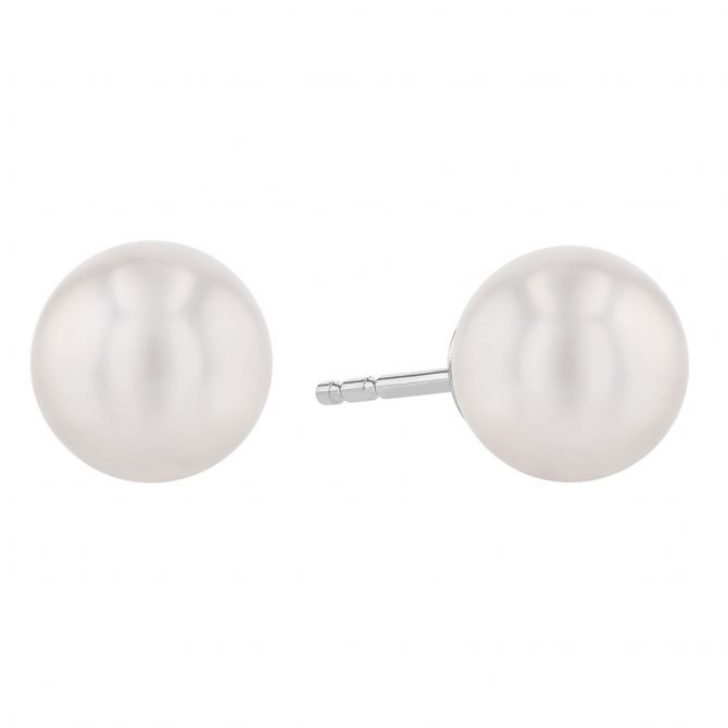 TARA Pearls Akoya Cultured Pearl Stud Earrings in White Gold, 8-8.5 mm