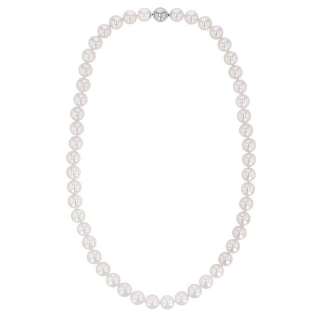 TARA Pearls Akoya Cultured Pearl Strand Necklace in White Gold, 18", 8.5-9 mm