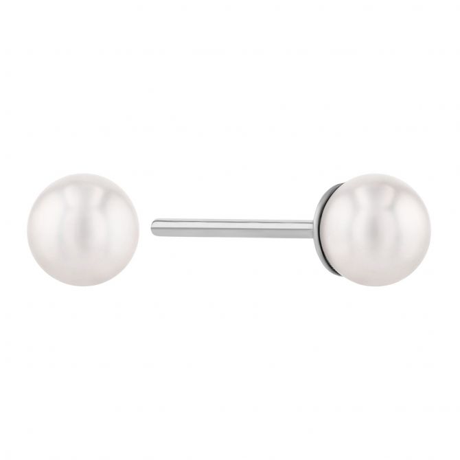 TARA Pearls Akoya Cultured Pearl Stud Earrings in White Gold, 4-4.5 mm