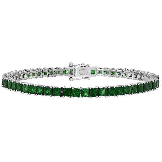 Natural Tsavorite Garnet and discount Lapis Bracelet 14k Gold Filled , 7.1