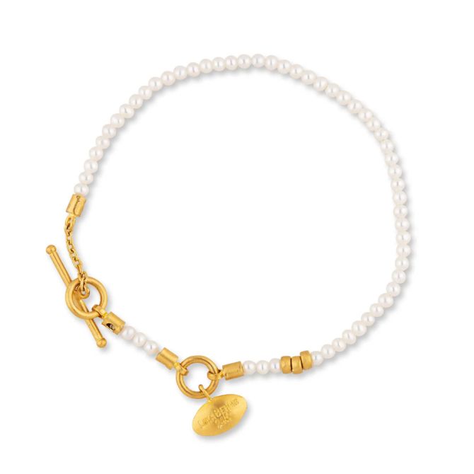 Lika Behar Sarah Cultured Pearl & Yellow Gold Bead Strand Bracelet, 7"