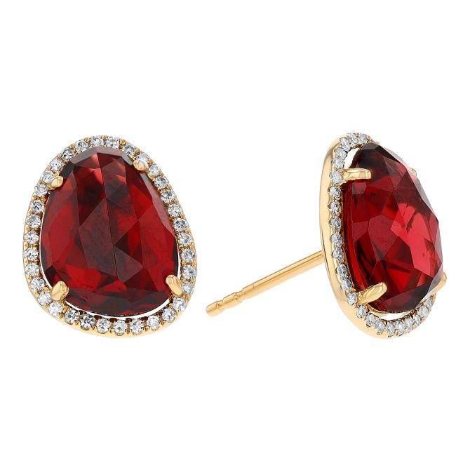 Estate Garnet Oval outlet Stud Earrings