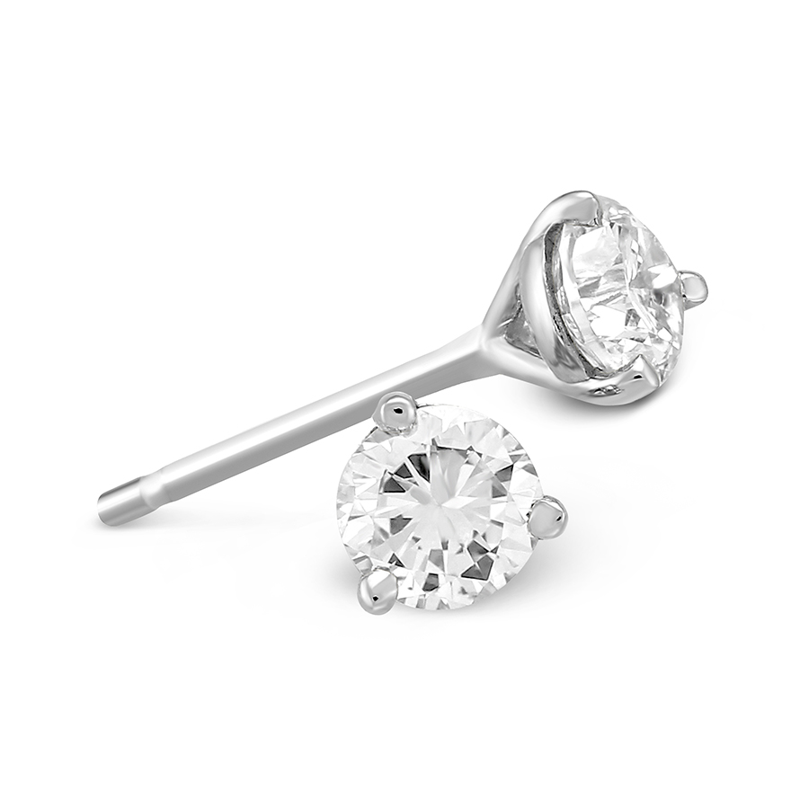 Platinum Round Diamond Stud Earrings, 0.50cttw | Borsheims