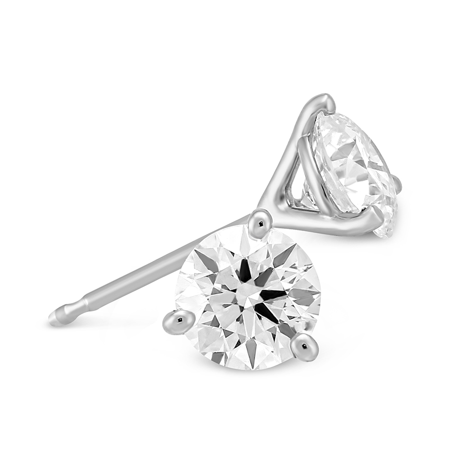 Platinum Round Diamond Studs, 1.40 cttw | Borsheims