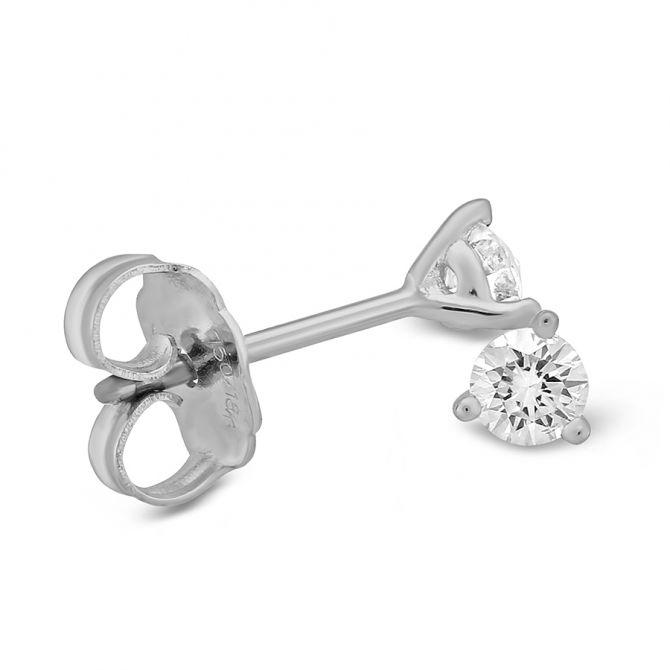 18K White Gold Round Diamond Stud Earrings (1 ct. tw.)