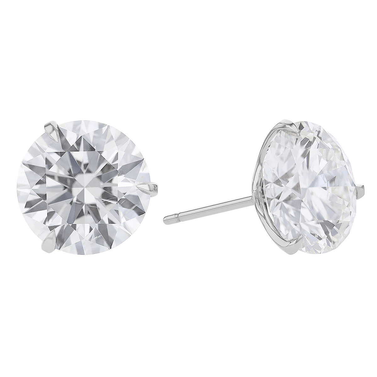 Low profile store diamond stud earrings