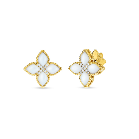 earrings diamond roberto venetian stud coin pearl princess mother yellow flower medium gold borsheims