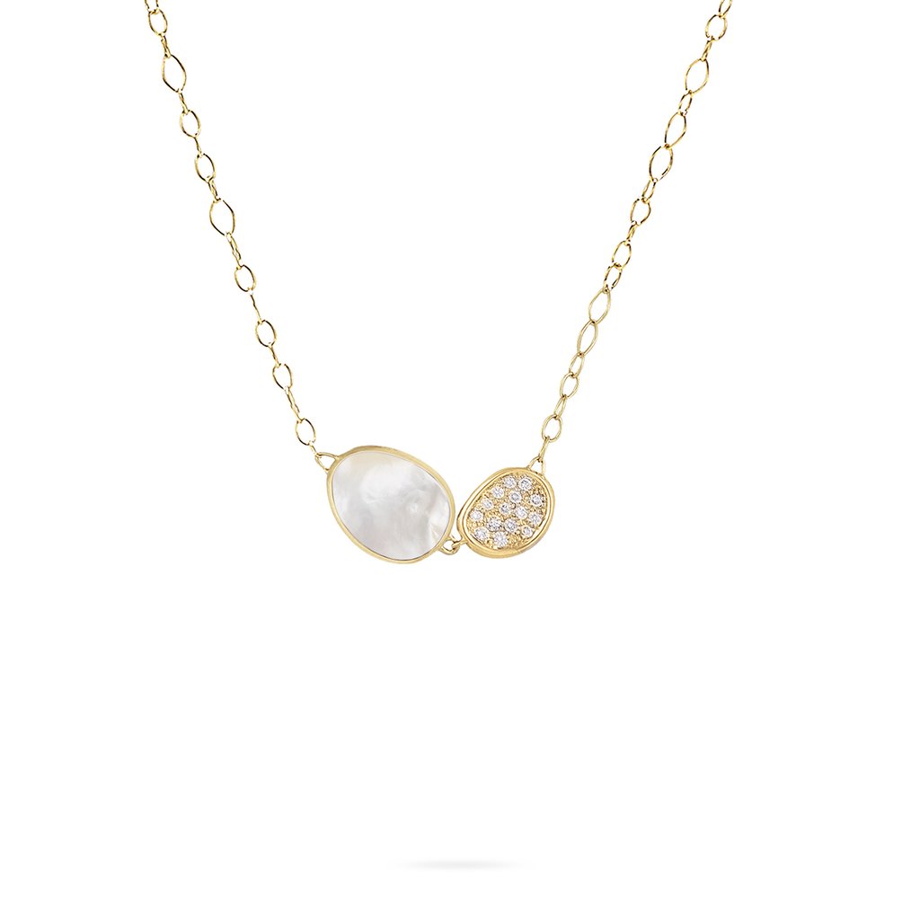 Marco Bicego Lunaria White Mother of Pearl & Diamond Pavé Chain ...