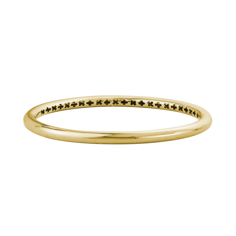 Yellow Gold Rounded Oval Hinged Bangle Bracelet | Borsheims