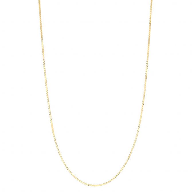 Yellow Gold .73 mm Box Chain, 18"