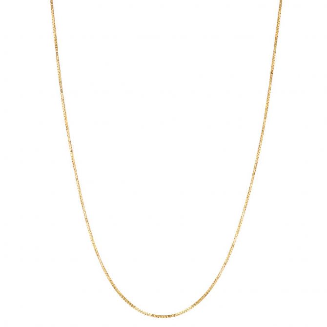 Yellow Gold .96 mm Box Chain, 18"