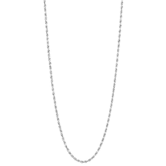 White Gold 1.80 mm Rope Chain, 18"