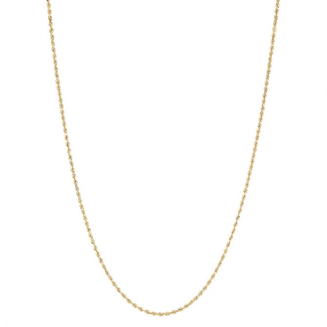 Yellow Gold 1.8 mm Rope Chain, 20"