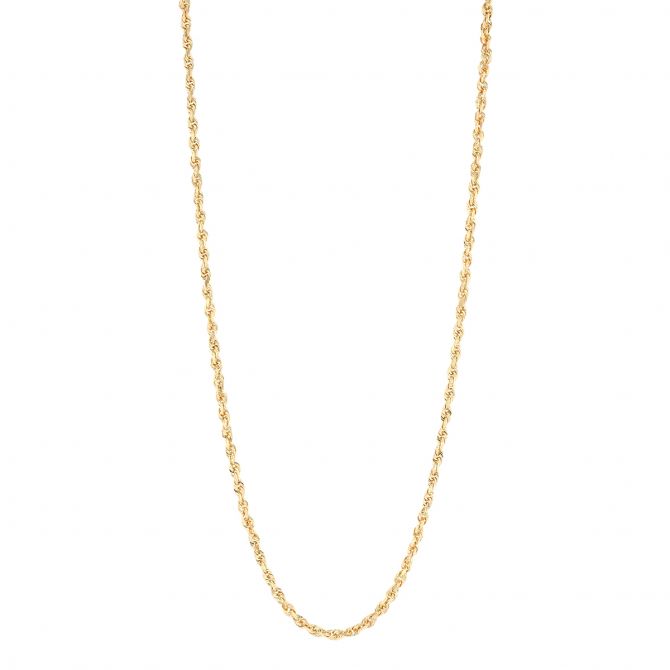 Yellow Gold 2.15 mm Rope Chain, 20"