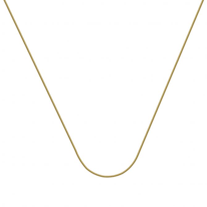 14K Yellow Gold 1 mm Snake Chain, 16"