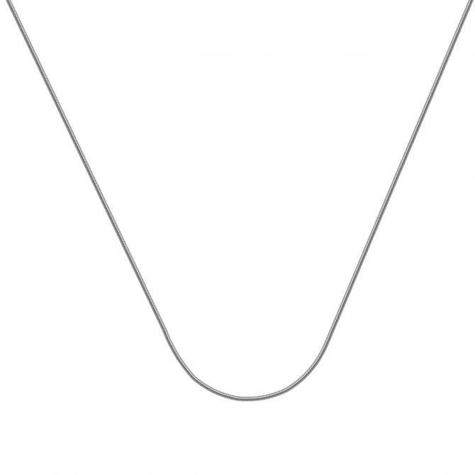 14K White Gold 1.4 mm Snake Chain, 24"