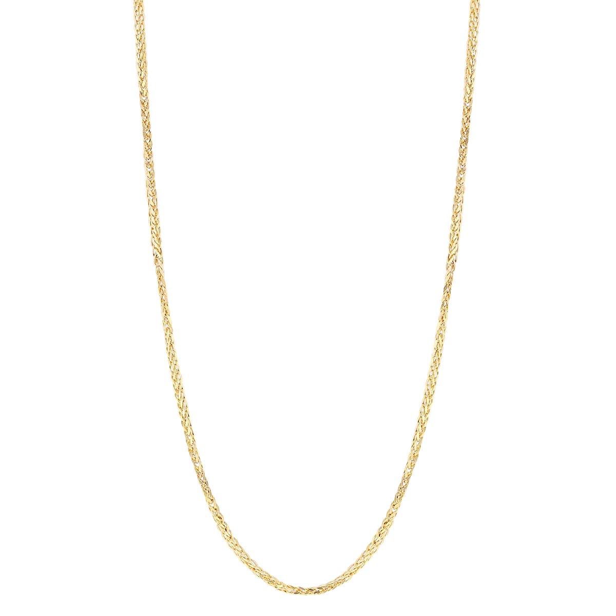 Yellow Gold 1.25 mm Wheat Chain, 20