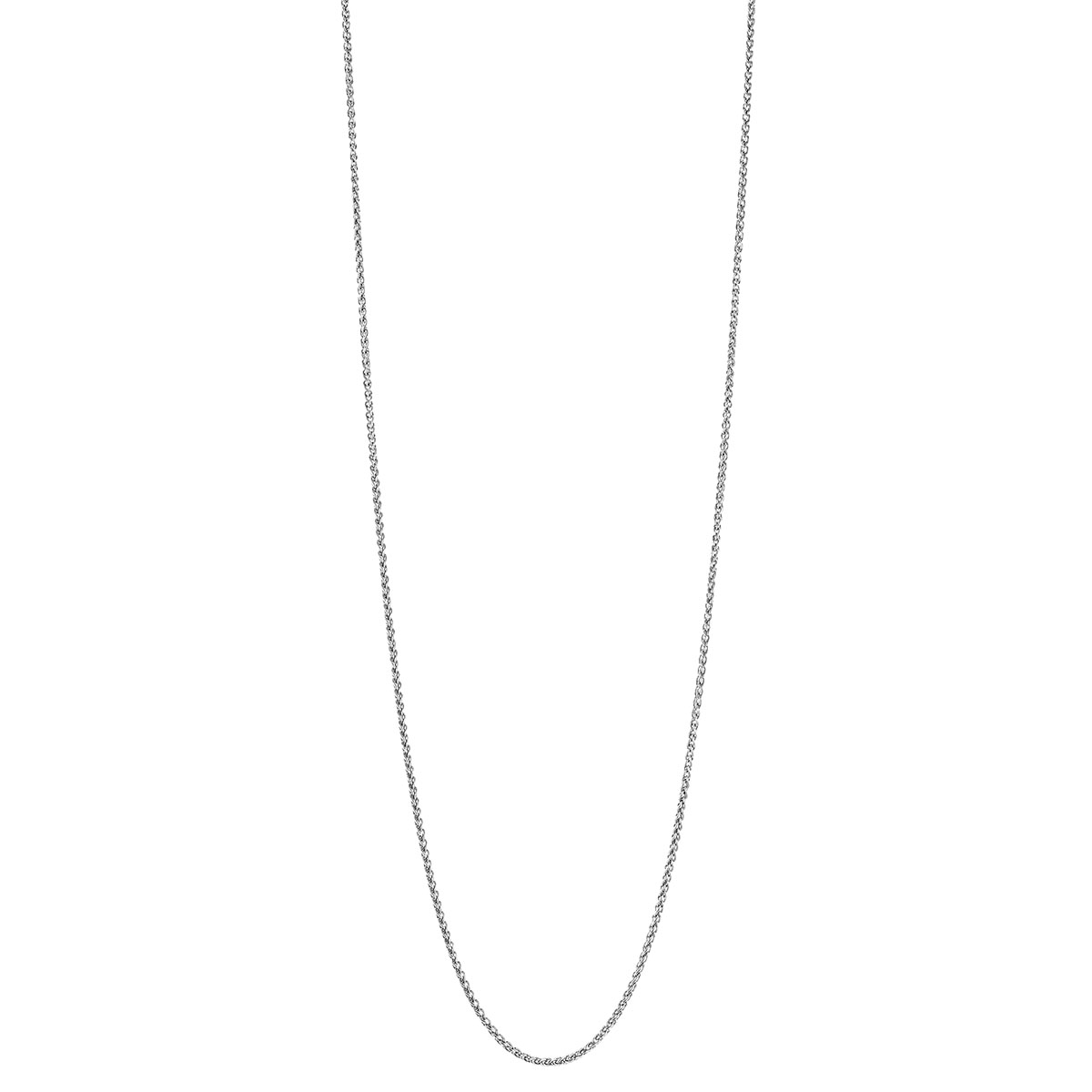 White Gold .85 mm Wheat Chain, 18