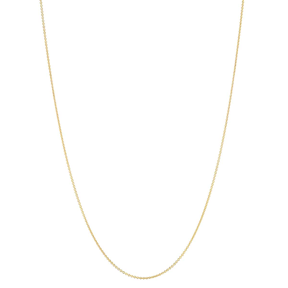 Yellow Gold 1.2 mm Cable Chain, 20