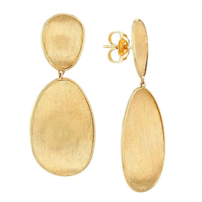 Marco Bicego Lunaria Yellow Gold Small Double Drop Earrings