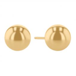 Image for Yellow Gold Ball Stud Earrings, 7 mm