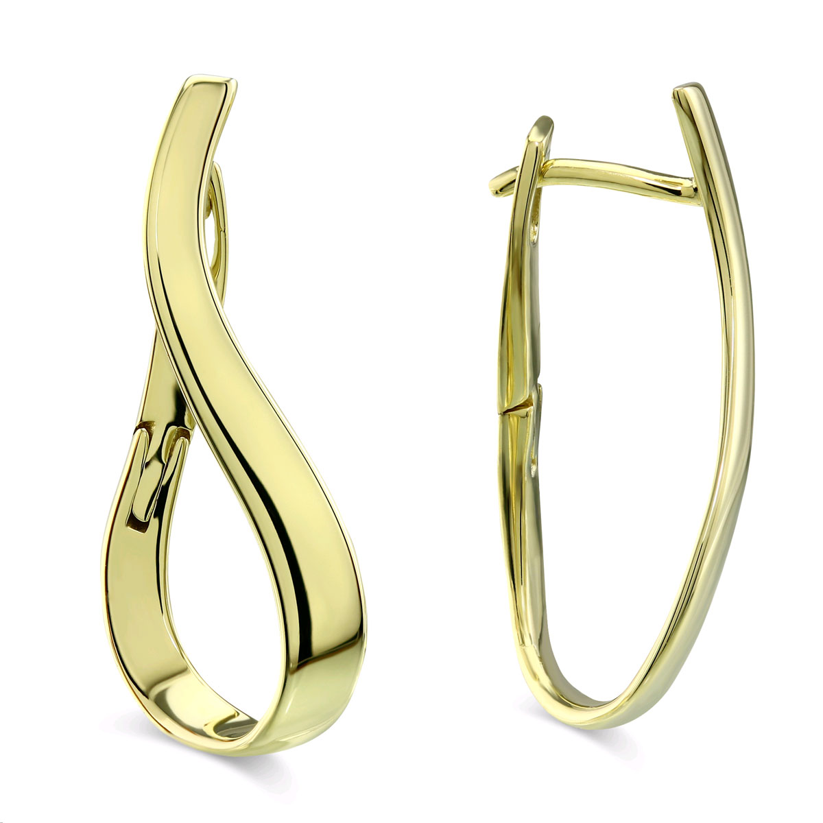 14K Yellow Gold Twisted Hoop Earrings | Borsheims