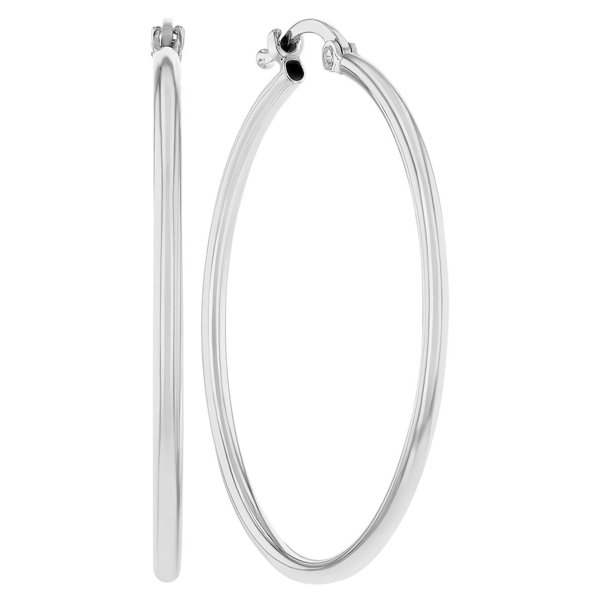 30mm white deals gold hoop earrings