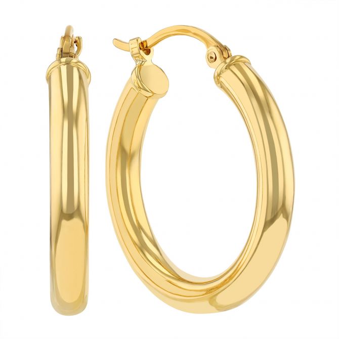 Tube Hoop Earrings in 18k Yellow sale Gold, 20mm Diameter