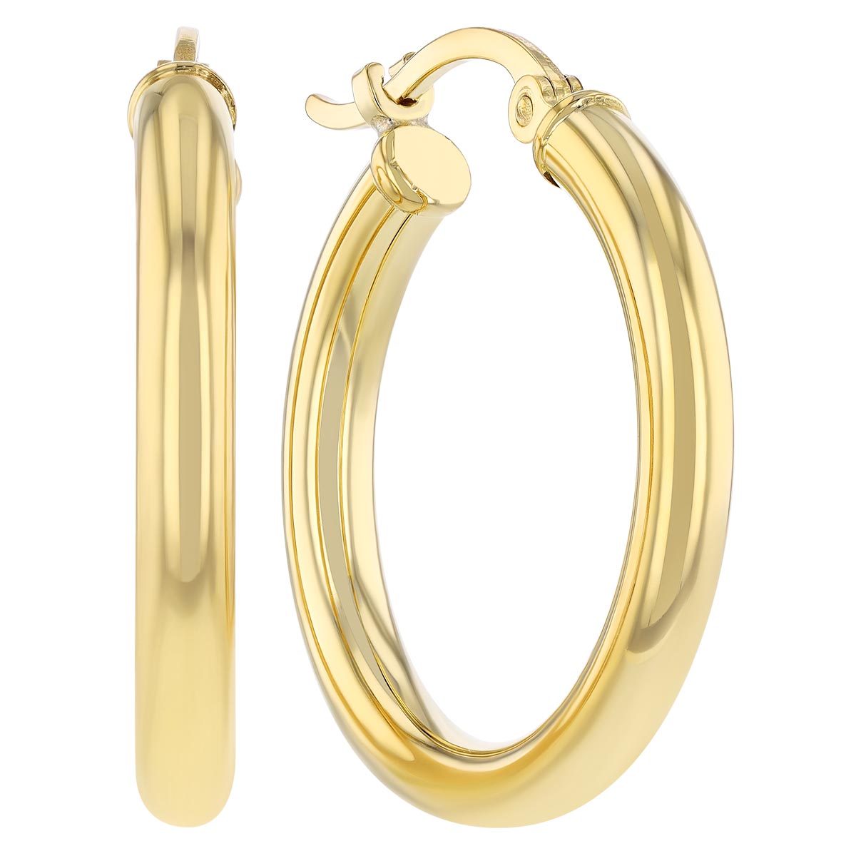 Hotsell BJC® Beautiful 9ct Yellow Gold Hollow Hoop Loop Sleeper Earrings Brand New Gift Small Polished Finish 20mm