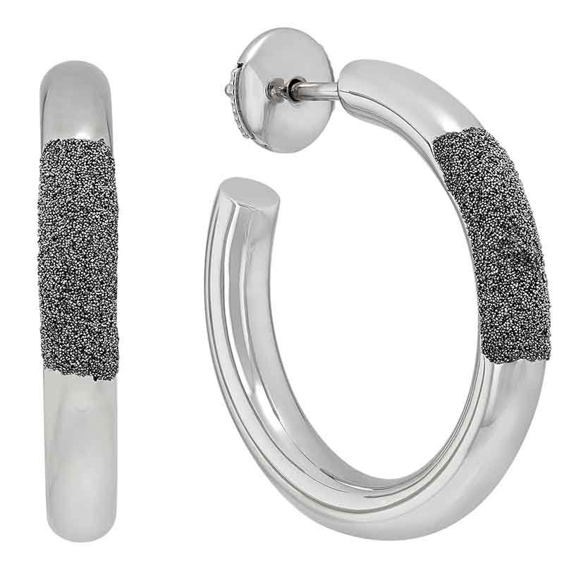 diamond dust hoop earrings