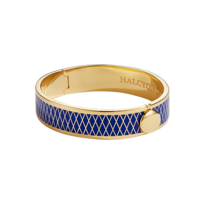 Halcyon Days Parterre Deep Cobalt & Gold Bangle