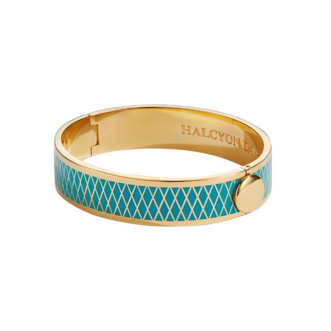 Halcyon Days Parterre Turquoise & Gold Bangle