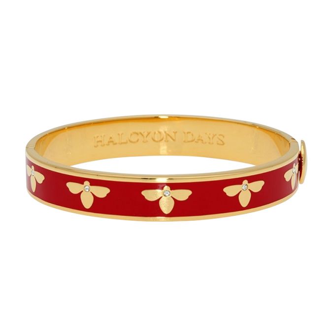 Halcyon Days Bee Red & Gold Bangle