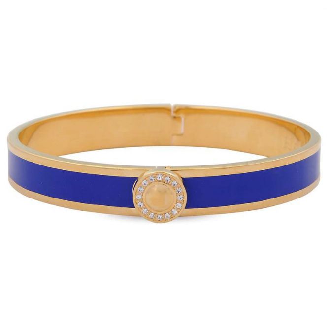 Halcyon Days Sparkle Button Bangle, Deep Cobalt Blue and Gold