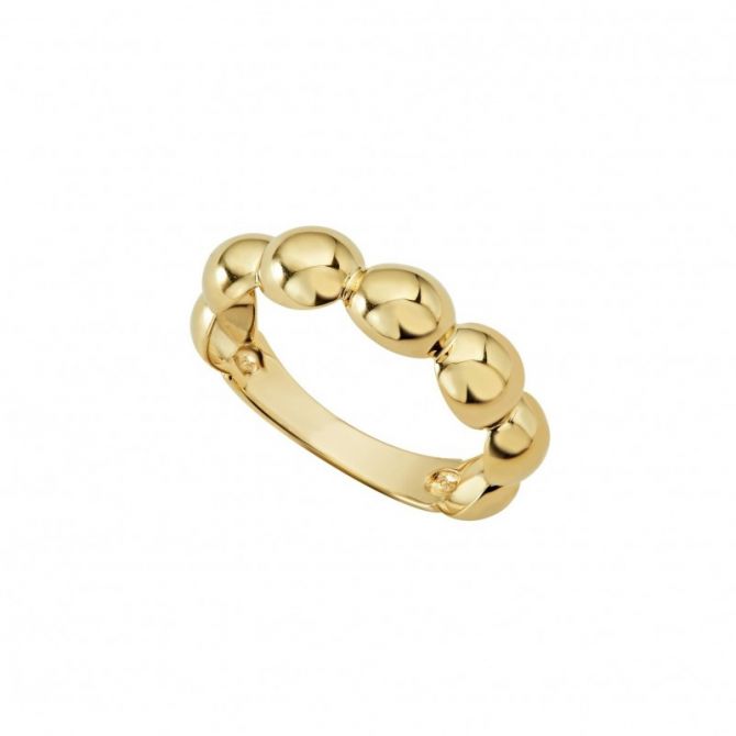 LAGOS 18K Yellow Gold Caviar Bold Stack Ring