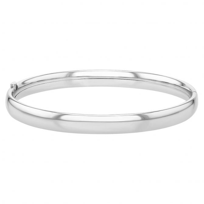 Children's Sterling Silver Thin Rounded Bangle Bracelet