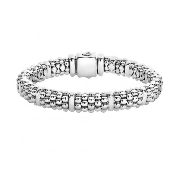 LAGOS Sterling Silver Signature Caviar Beaded Bracelet, 7"