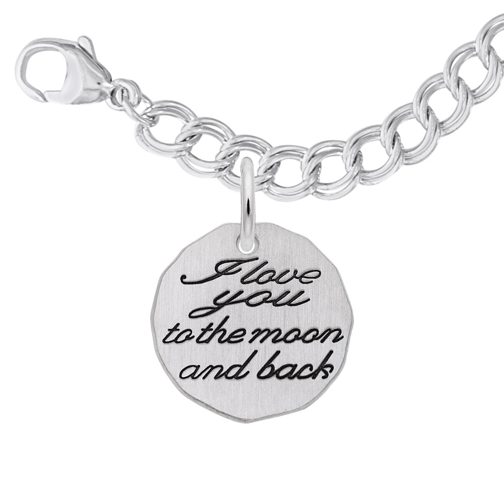 Rembrandt Sterling Silver Moon & Back Charm Bracelet Set | 27-1535-117 ...