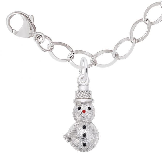 Rembrandt Sterling Silver Snowman Charm Bracelet Set