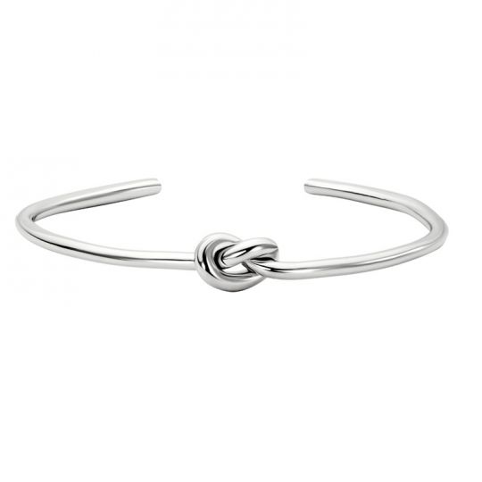 silver love knot bangle