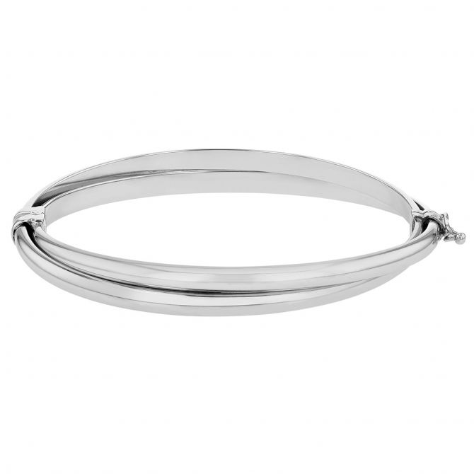 Sterling Silver Double Twist Bangle Bracelet