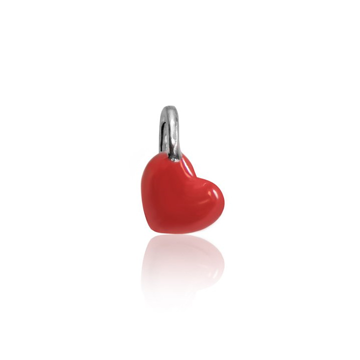 Alex Woo Sterling Silver & Red Enamel Mini Heart Charm | NEMINIRHT