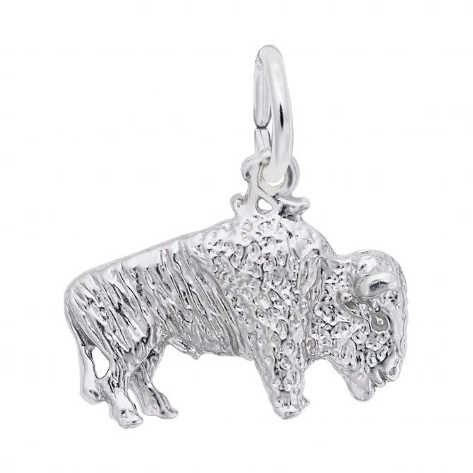 Rembrandt Charms Buffalo Charm in Sterling Silver