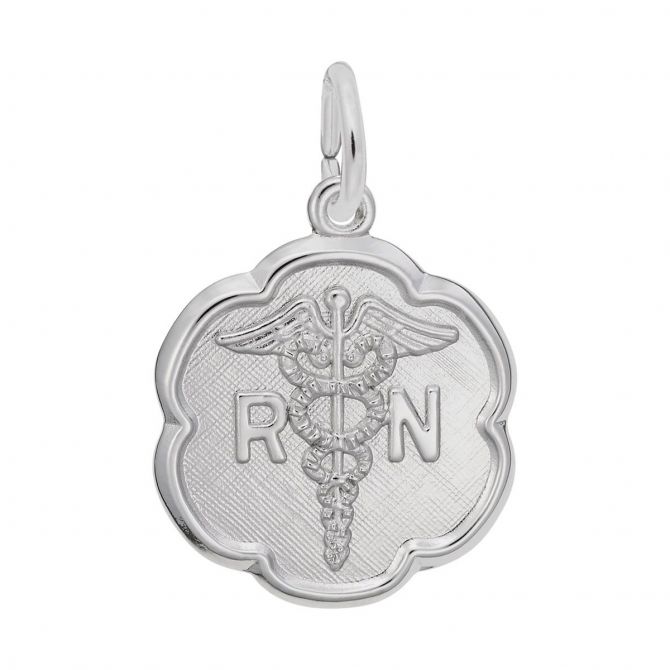 Rembrandt Charms Registered Nurse Charm in Sterling Silver