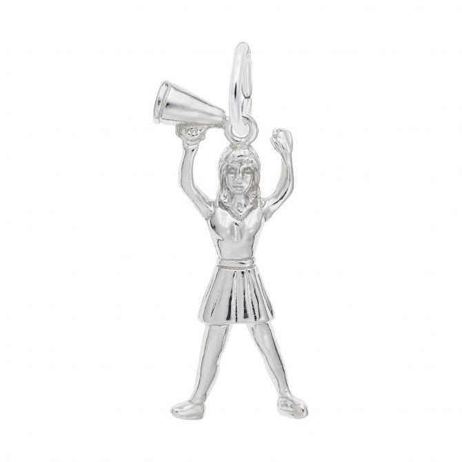 Rembrandt Charms Cheerleader Charm in Sterling Silver