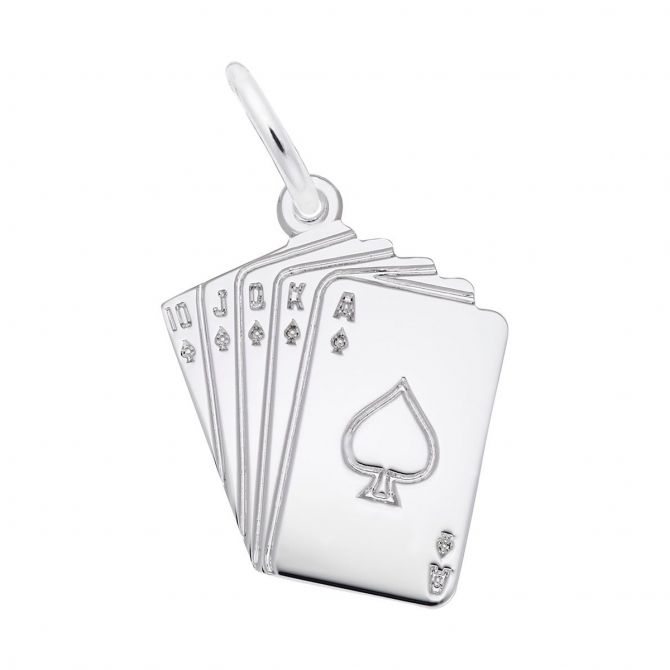 Rembrandt Charms Cards Charm in Sterling Silver