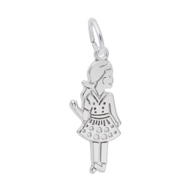 Rembrandt Charms Girl Charm in Sterling Silver