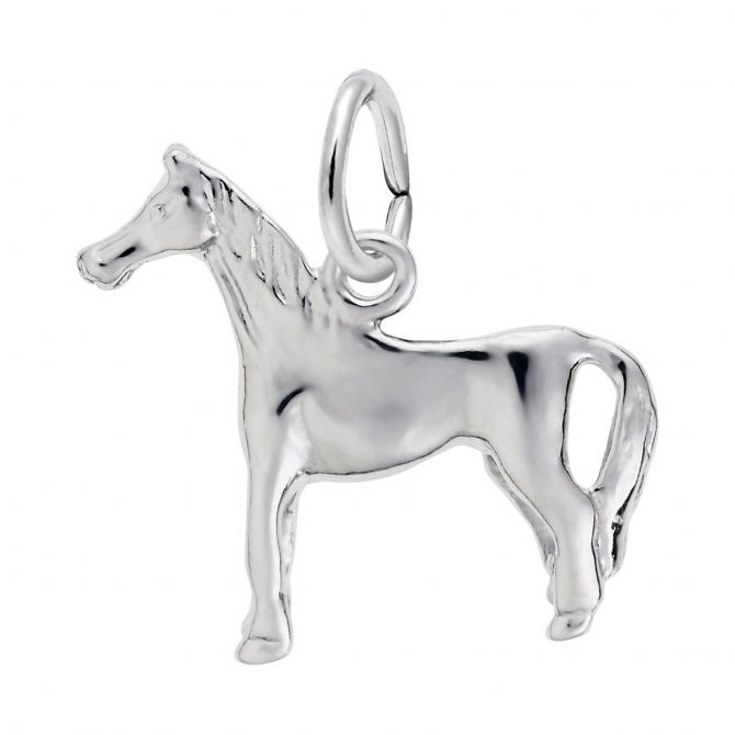 Rembrandt Charms Standing Horse Charm in Sterling Silver